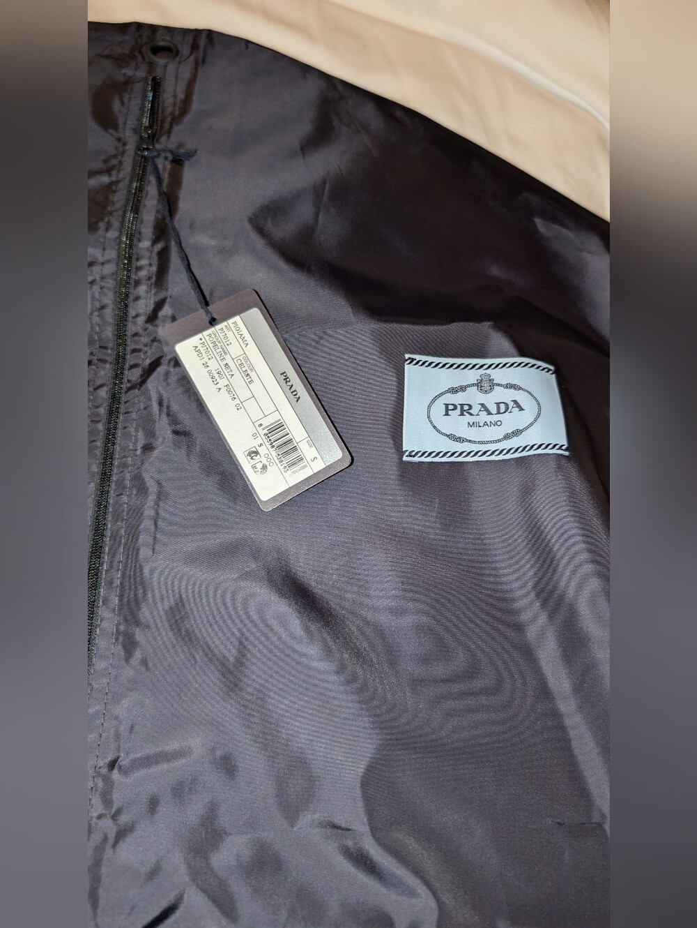 Prada Garment Bag Blue NWT